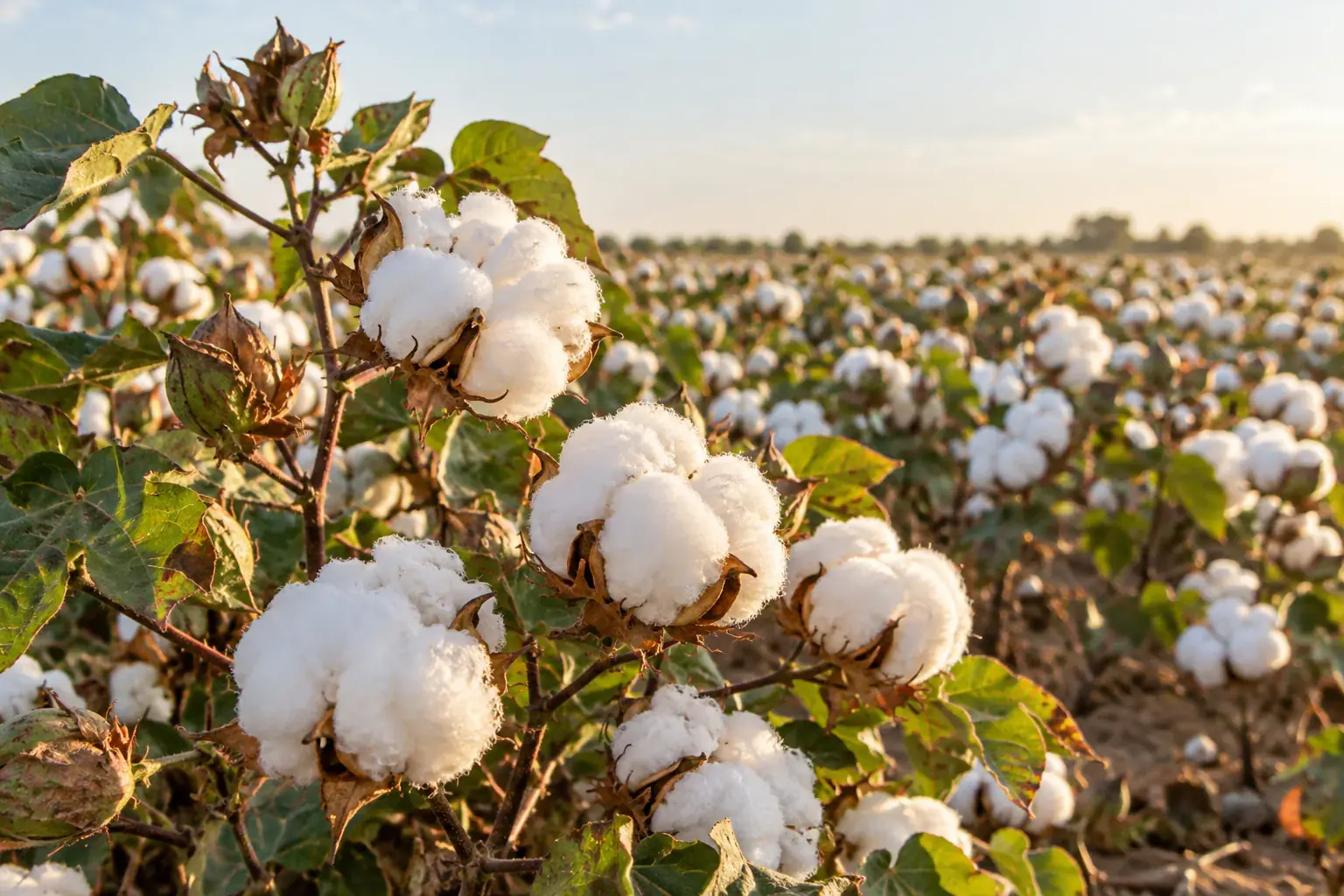 Cotton field ready for harvest