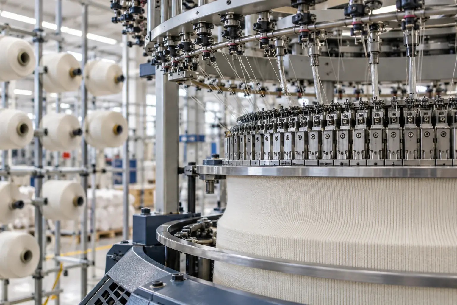 Industrial circular knitting machine